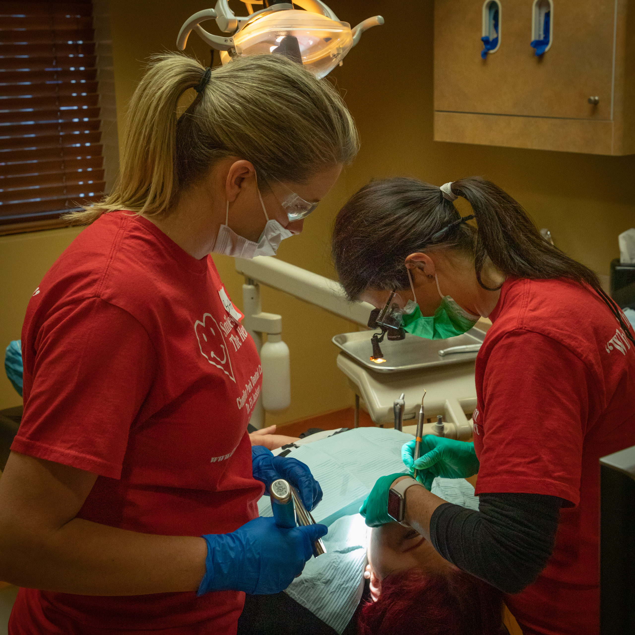 laser gum reshaping procedure being done at a local clinic