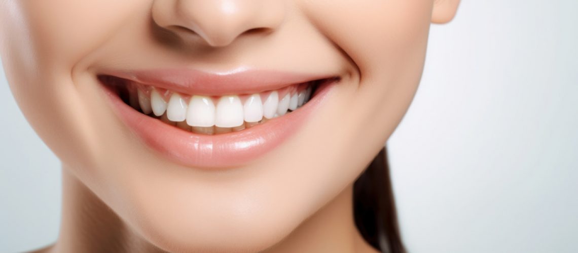 a photo a girl with a perfectly straight and white smile